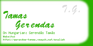 tamas gerendas business card