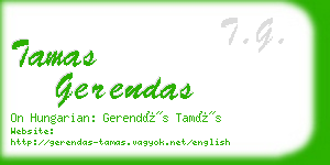 tamas gerendas business card